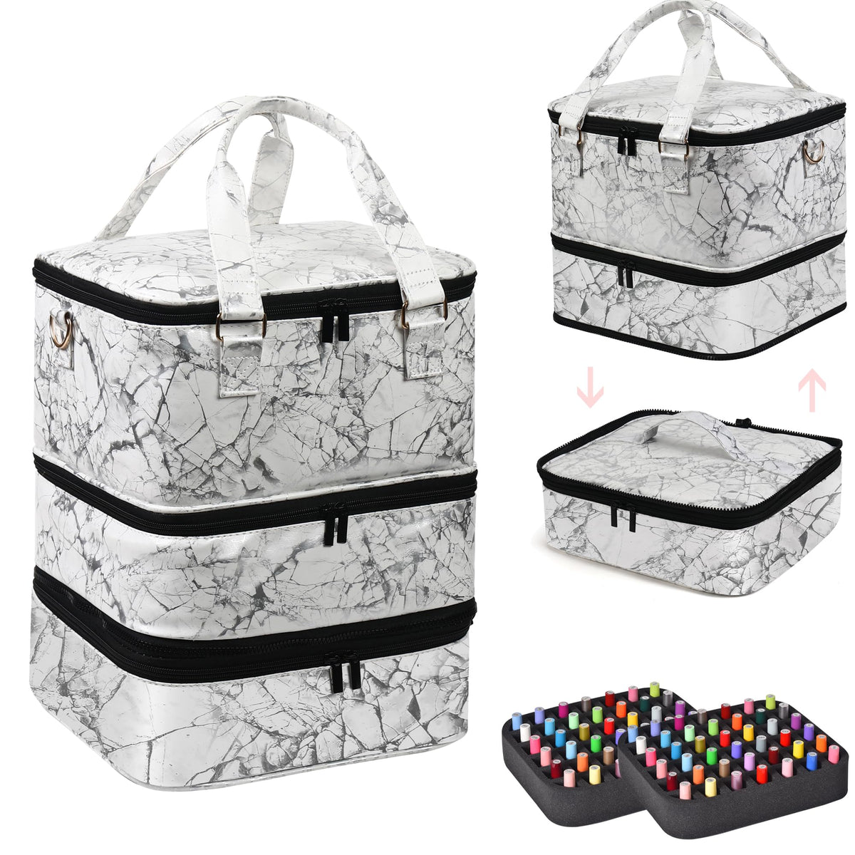 FCQQYWZ large organizer case with 84+ bottles and a compact footprint for studios or home use