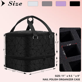 FCQQYWZ PU leather case offers durable, easy-clean storage for nails.