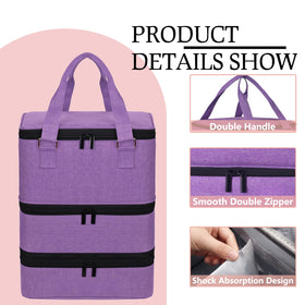 FCQQYWZ nail polish organizer shows lamp compatibility for quick setups.