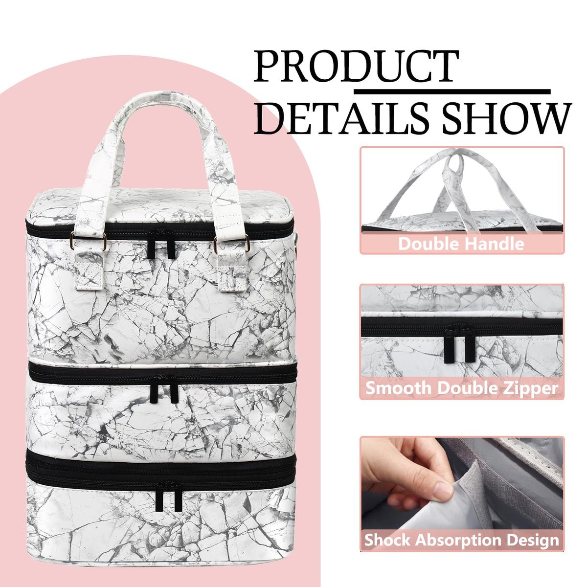 FCQQYWZ three-layer design showing organized storage for polishes and tools