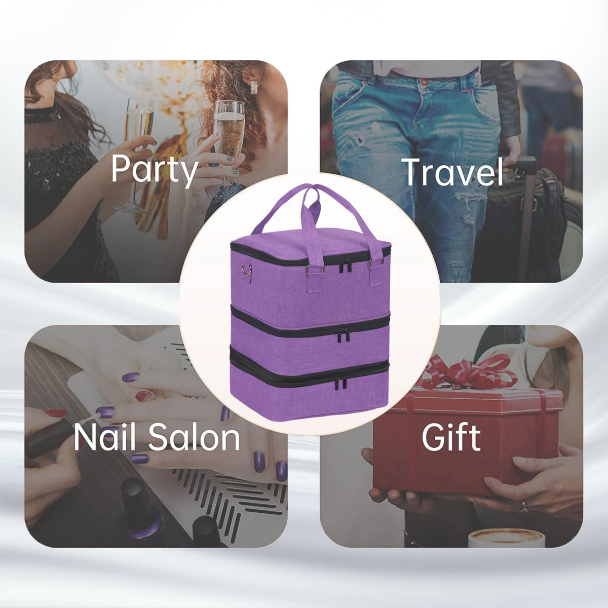 FCQQYWZ ideal storage for nail tech setups at home or on the go.