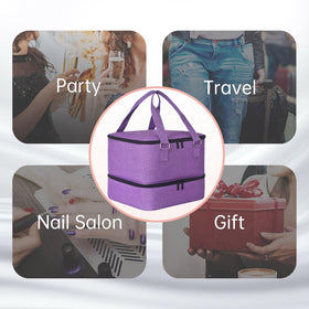 FCQQYWZ purple nail polish organizer front view
