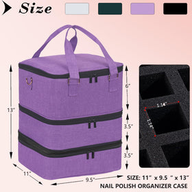 FCQQYWZ travel carrying case with dual handles for comfortable transport.