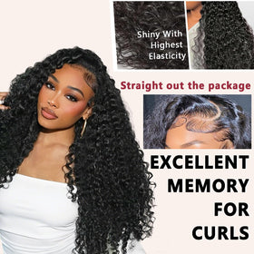 FCUFCU Brazilian deep wave wig for glamorous long styles.