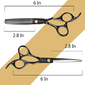 Fcysy thinning shears enabling seamless blend and texture in barbering