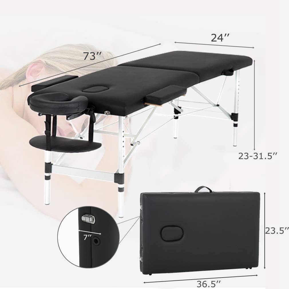 FDW massage table used across spa, lash, and facial care sessions