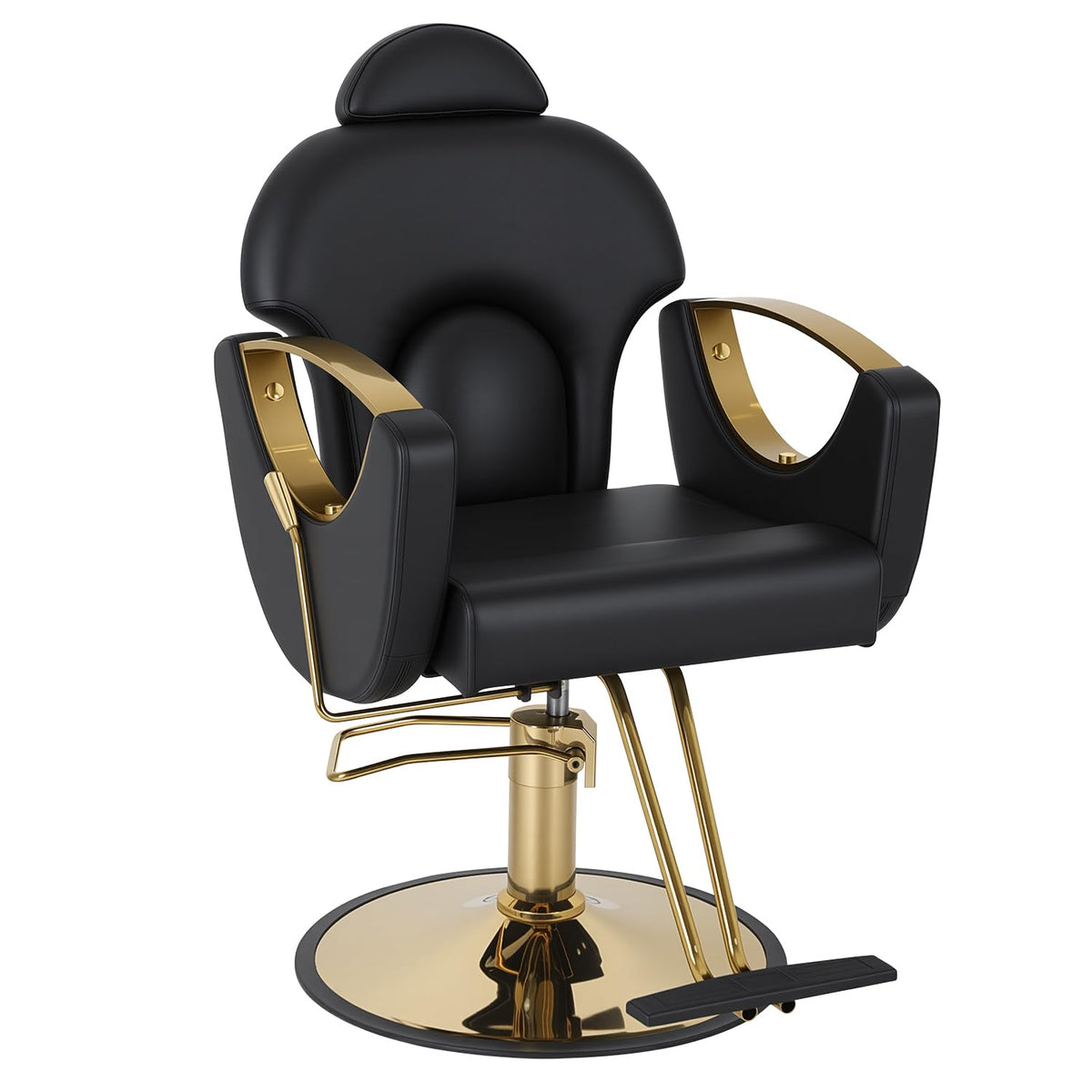 FDW professional salon chair base, sturdy iron frame for reliable daily use in busy barbershops.