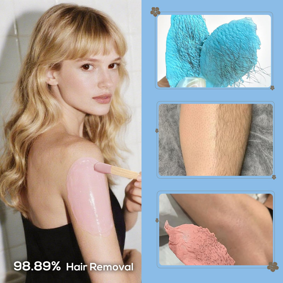 FEAMIRIA bikini wax beads ideal for Brazilian areas at home.