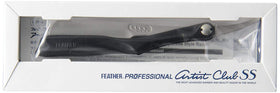 Feather Artist Club Black SS folding razor closed for compact storage