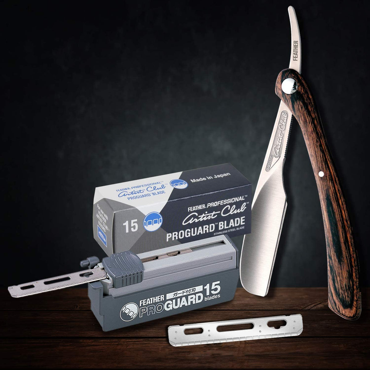 Feather Artist Club handle compatibility ensures seamless blade swaps.