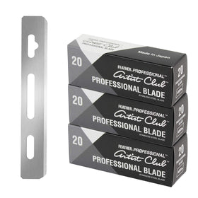 Feather Artist Club professional single-edge blades in a 20-blade pack for consistent precision.