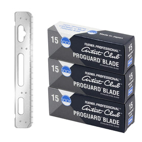 Feather Artist Club ProGuard blades pack for consistent, safe shaves