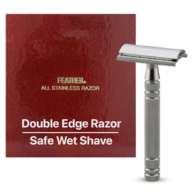 Feather AS-D2 all stainless razor highlights luxurious design for premium shaving rituals.