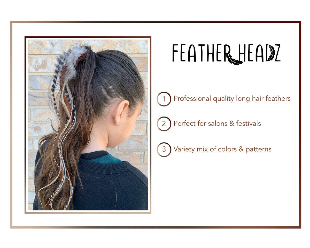 Feather Headz hair extensions in action adding boho flair.