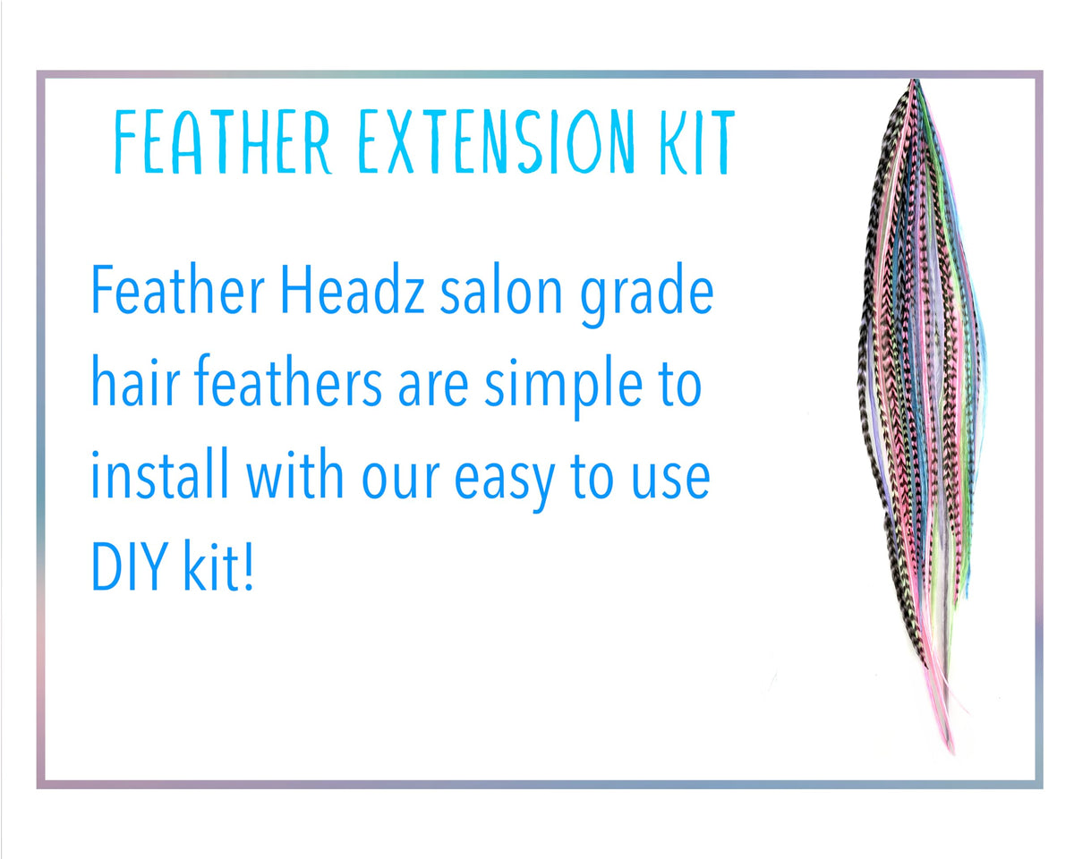 Feather Headz Pastels included beads and threader for quick attachment
