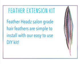 Feather Headz Pastels included beads and threader for quick attachment
