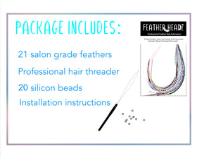 Feather Headz Pastels close-up highlights natural-feather detail for blending