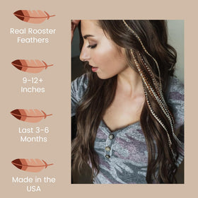 Feather Lily 9-12 inch feathers offering natural length for flattering accents.