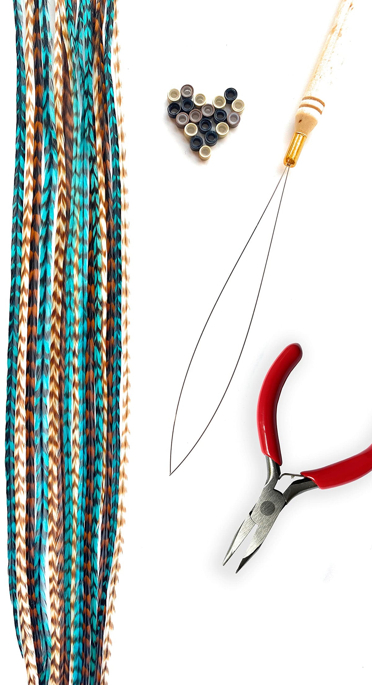 Feather Lily real rooster feathers extensions for natural length and texture