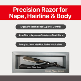 Feather Nape & Body Razor precision trim near neckline.