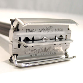 Feather stainless steel body showing durable construction and heat resistance.