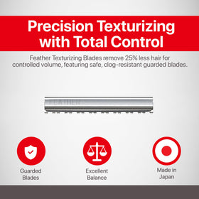 Close-up of Feather blade edge for sharp cutting performance
