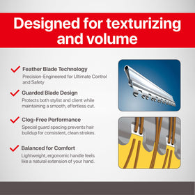 Innovative blade design reduces hair buildup between blade and guard