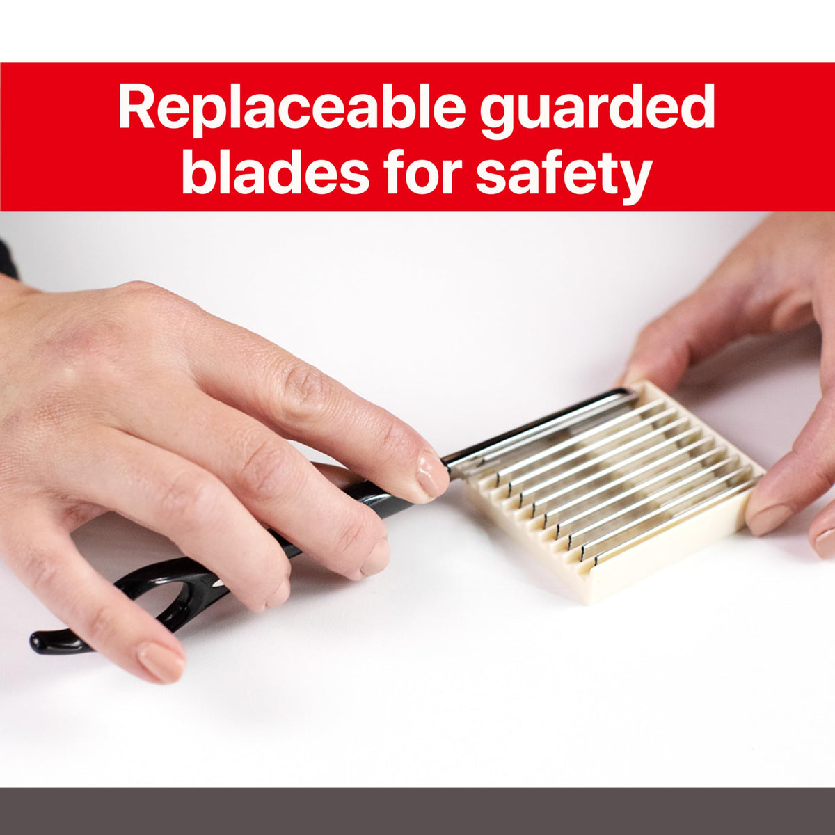 Made in Japan label on Feather blades showcases premium craftsmanship