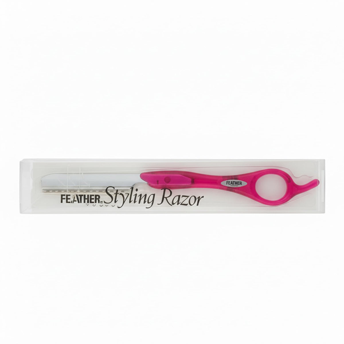 Feather styling razor handle 7.25 inches for precise, controlled cuts