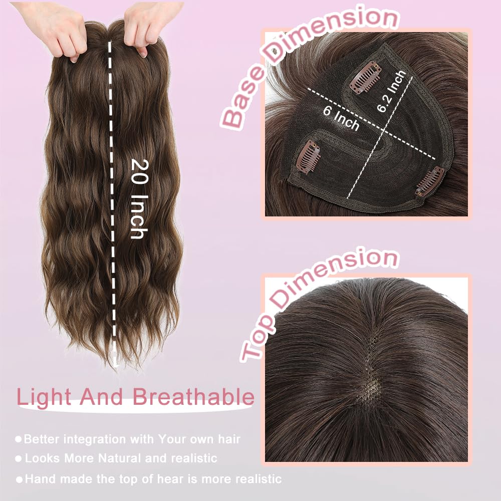 FebFeb clip-in bangs curly toppers create instant face framing.