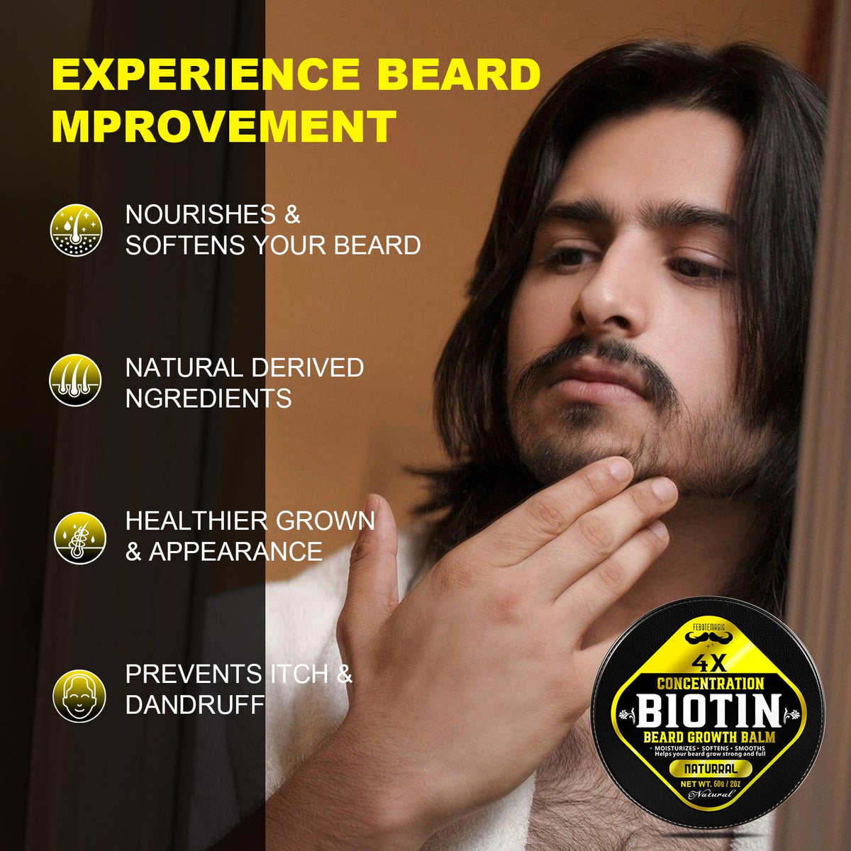 FEBOTE travel-friendly 2 oz tin fits daily grooming on the go.