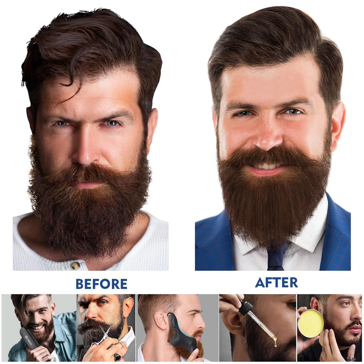 FEBOTE beard growth oil nourishes and conditions facial hair