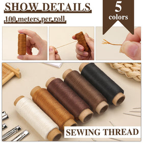 Fedmut brown beads with needles enable versatile, precise bead threading.
