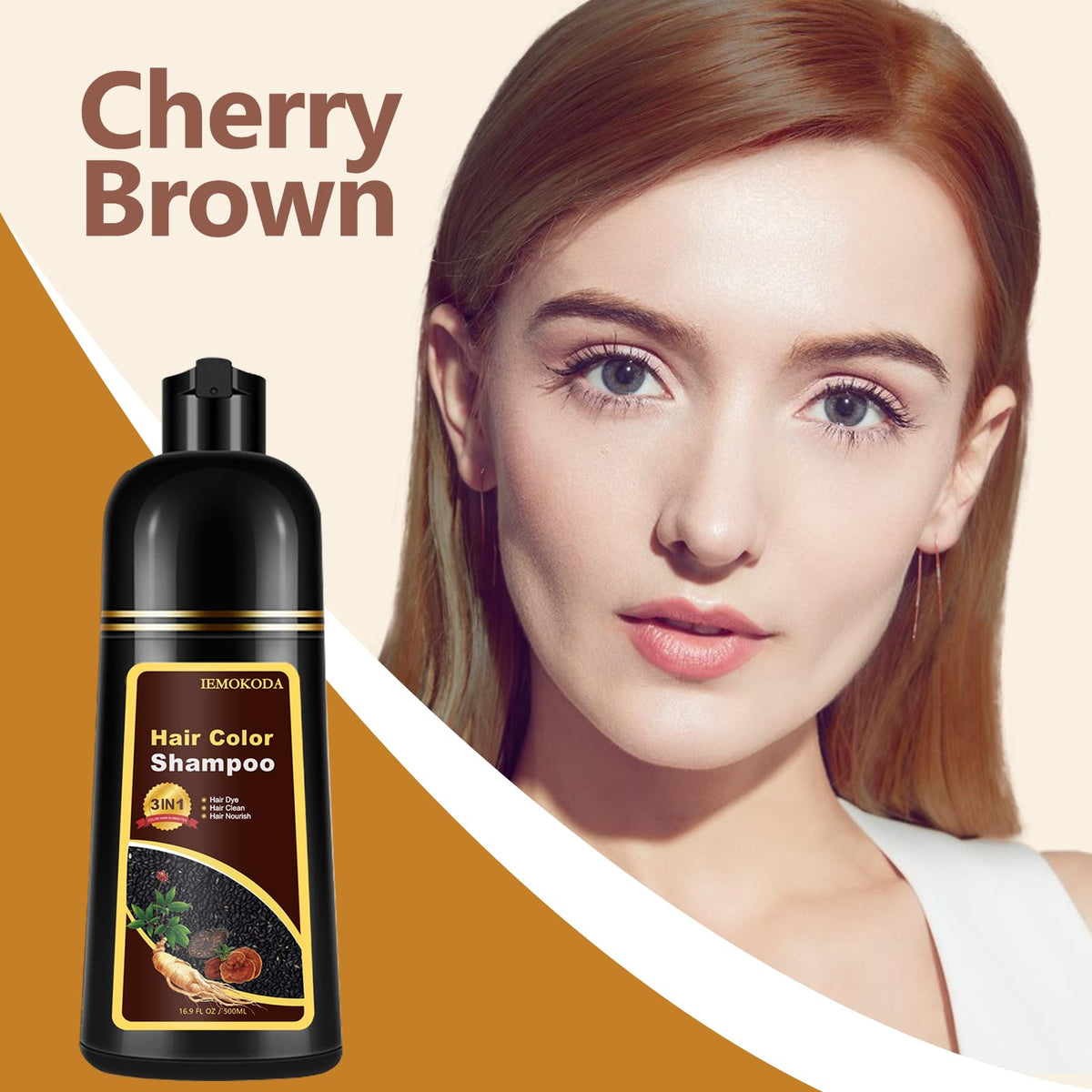 Fedulili cherry brown dye applied by hand for at-home coloring.