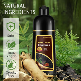 Fedulili Hair Dye Shampoo color result displays natural, multi-toned shade.
