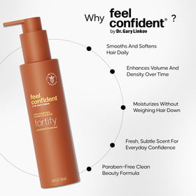 Feel Confident saw palmetto and caffeine blend bottle targets density.