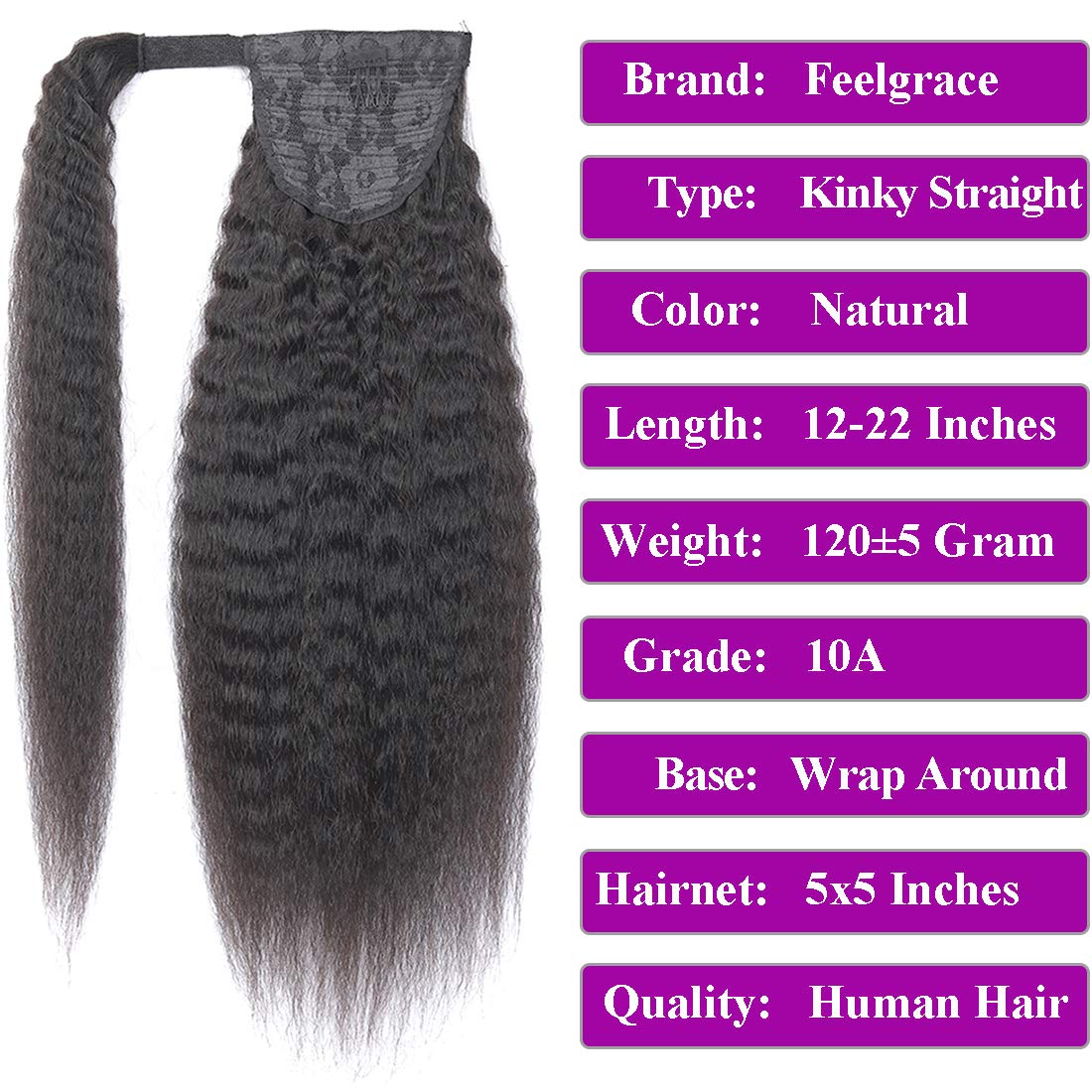 Feelgrace ponytail offers silky soft texture, full volume, and thick appearance.