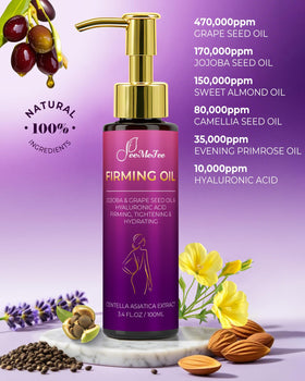 Abdomen area being treated with FeeMeFee Body Firming Oil for targeted care