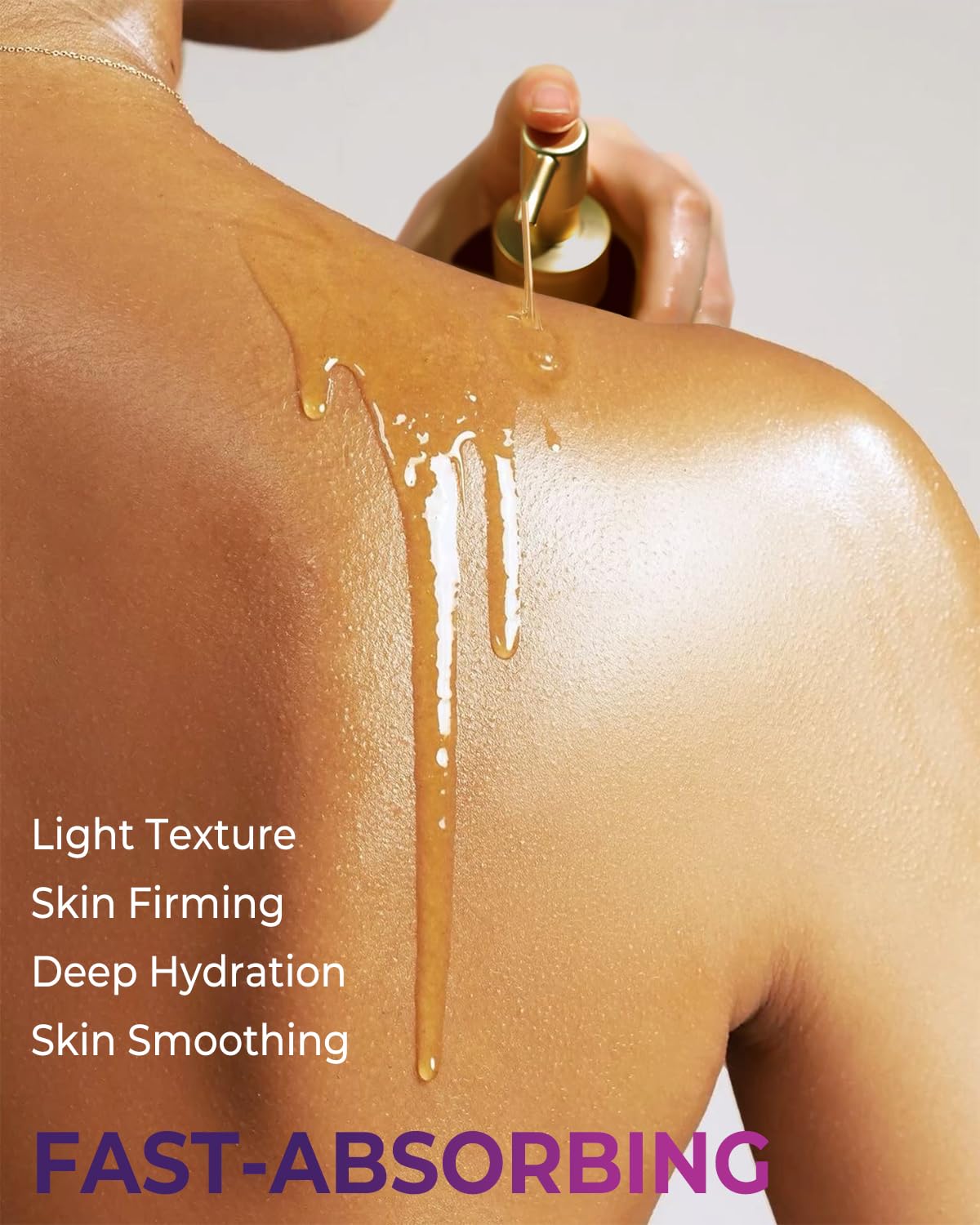 Thighs being treated with FeeMeFee Body Firming Oil for hydrated skin