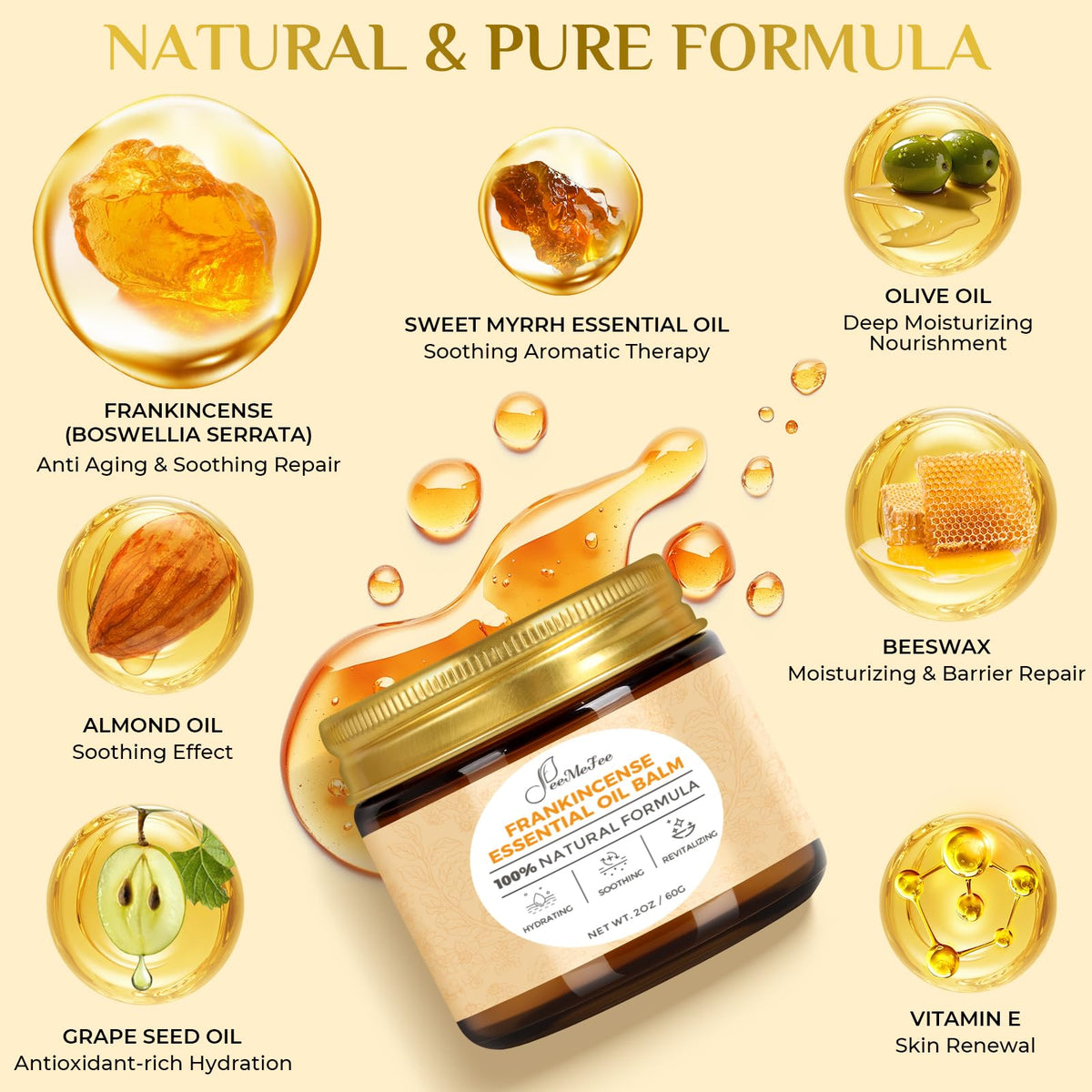 Ingredients include olive oil and Vitamin E in FeeMeFee balm.