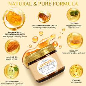 Ingredients include olive oil and Vitamin E in FeeMeFee balm.