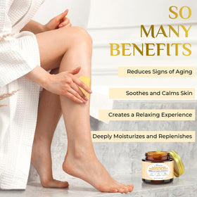 Label closeup shows natural botanicals in FeeMeFee balm.