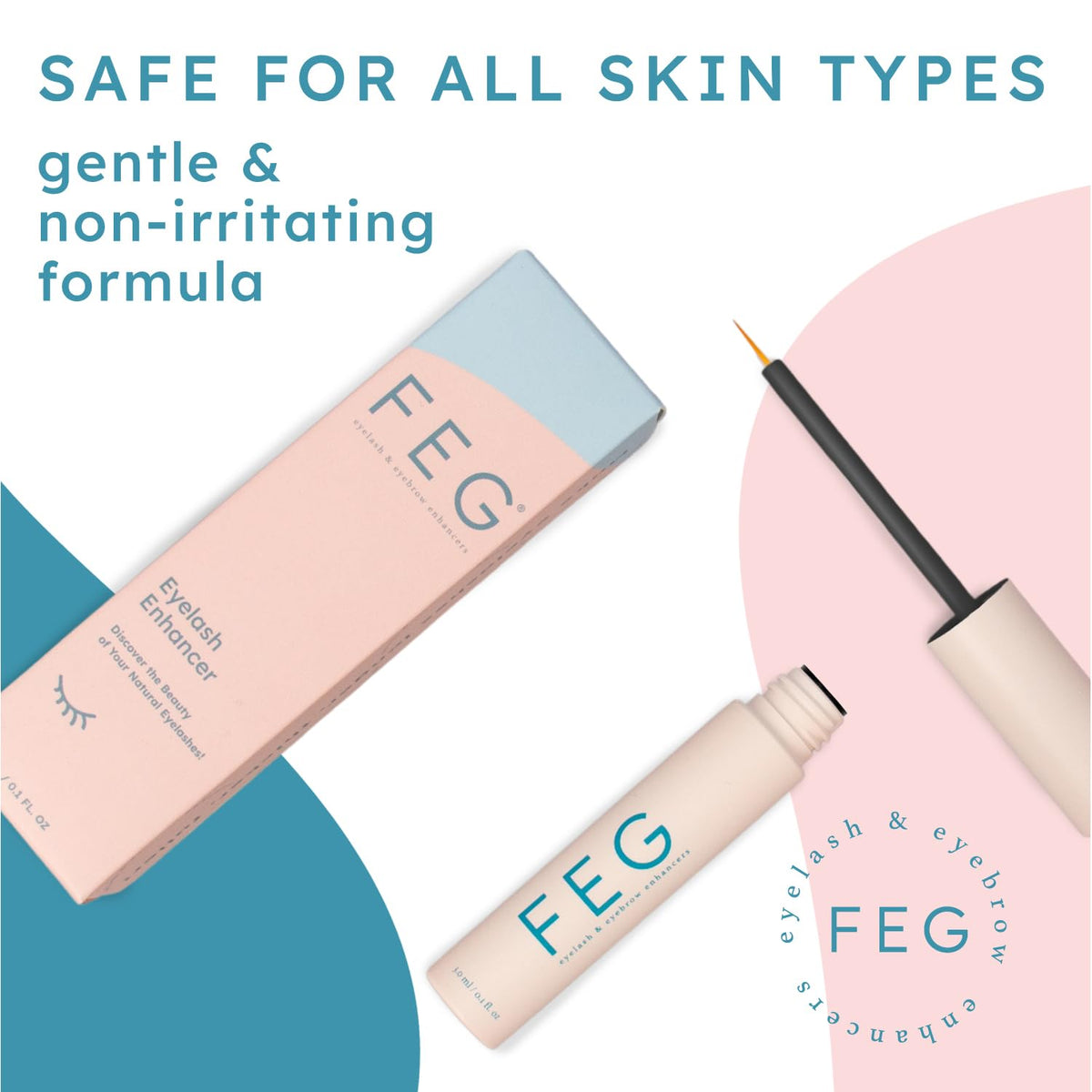 FEG serum applied to upper lash line with precision
