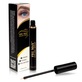 FEG Max Eyelash Serum bottle close-up for daily lash conditioning.