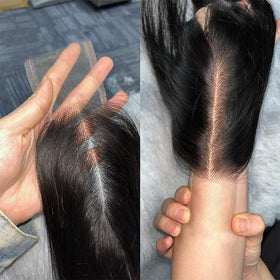 FEHOKA virgin human hair closure ready for curling and dyeing