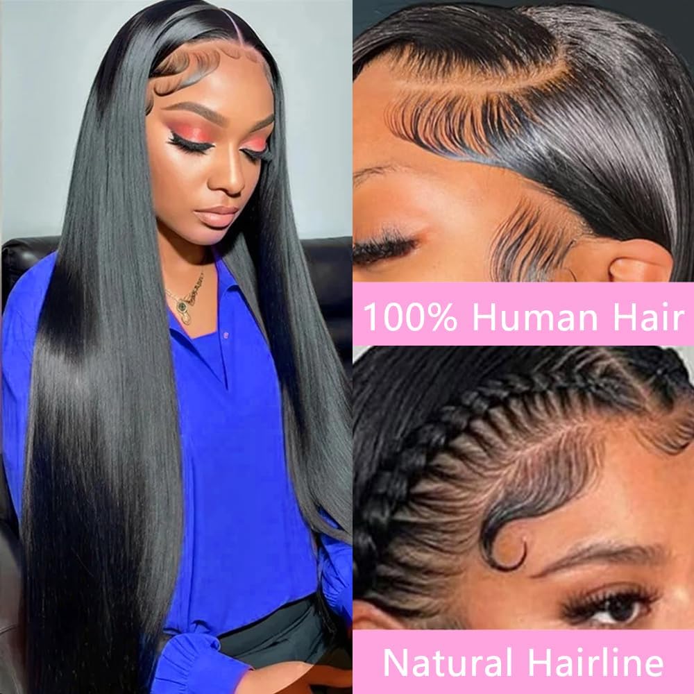 Feibin 13x4 lace frontal closure, 8inch ear-to-ear cap for secure wear.