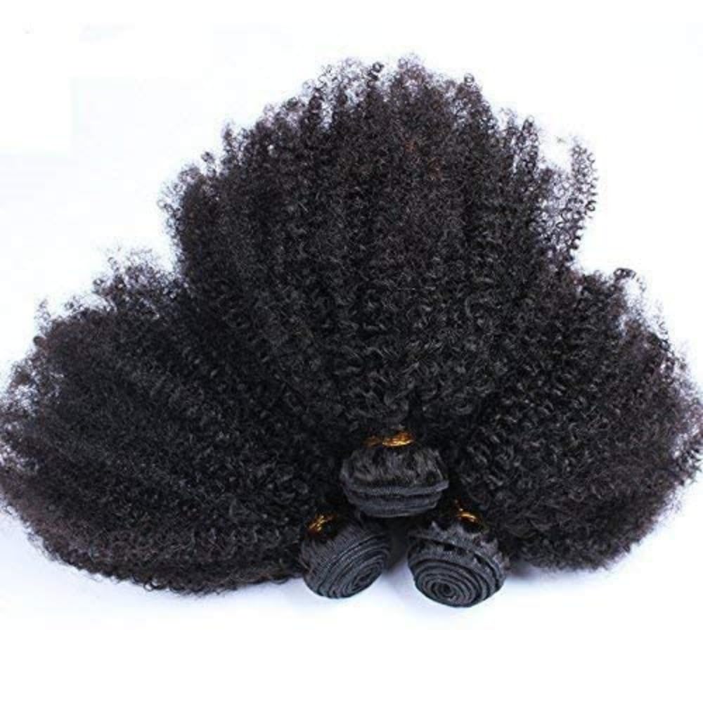 Feibin Mongolian Afro Kinky Bundles 18-inch close-up texture for length and body.