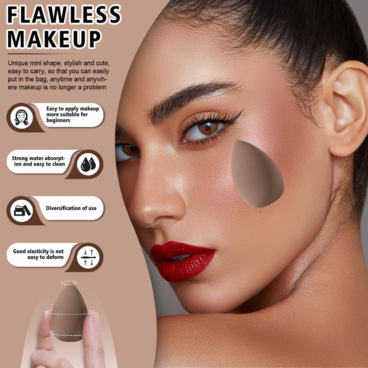Feijie 54pcs compact brown design enhances all-in-one makeup kit