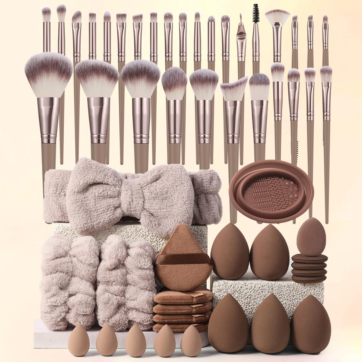 Feijie professional makeup tool set 54pcs brushes for precise application