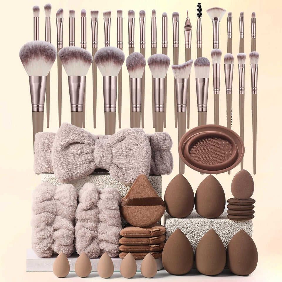 Feijie professional makeup tool set 54pcs brushes for precise application